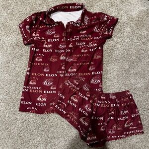 Elon University 2 piece pajamas set women size small